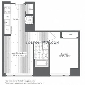 Seaport/waterfront Apartment for rent 1 Bedroom 1 Bath Boston - $3,215