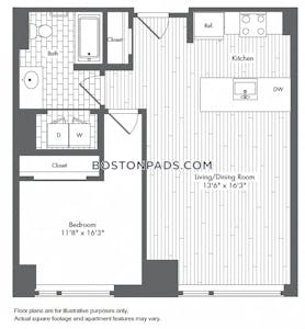 Seaport/waterfront Apartment for rent 1 Bedroom 1 Bath Boston - $3,550